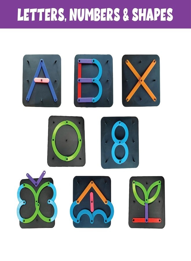 ROKTRY Multi Activity Construction Puzzle Toys for Kids,ABC Toys for Kids,Improves Vocabulary Educational &Creativety,Alphabets Numbers Shapes Puzzles ,Multi Activity Toys for Age Group of 3 + Year - Image 4